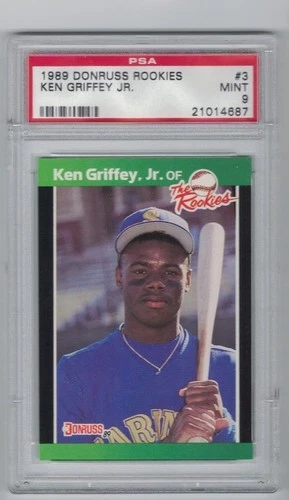 1989 DONRUSS ROOKIES #3 KEN GRIFFEY JR GRADED PSA 9 MINT ROOKIE