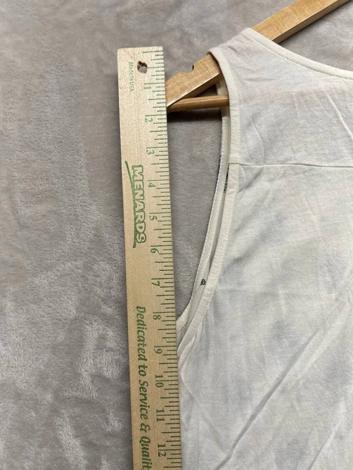 Женский пуловер Express Tank размер XL белый пейсли с v-образным вырезом 1/4 на молнии без рукавов - Изображение 4 из 4