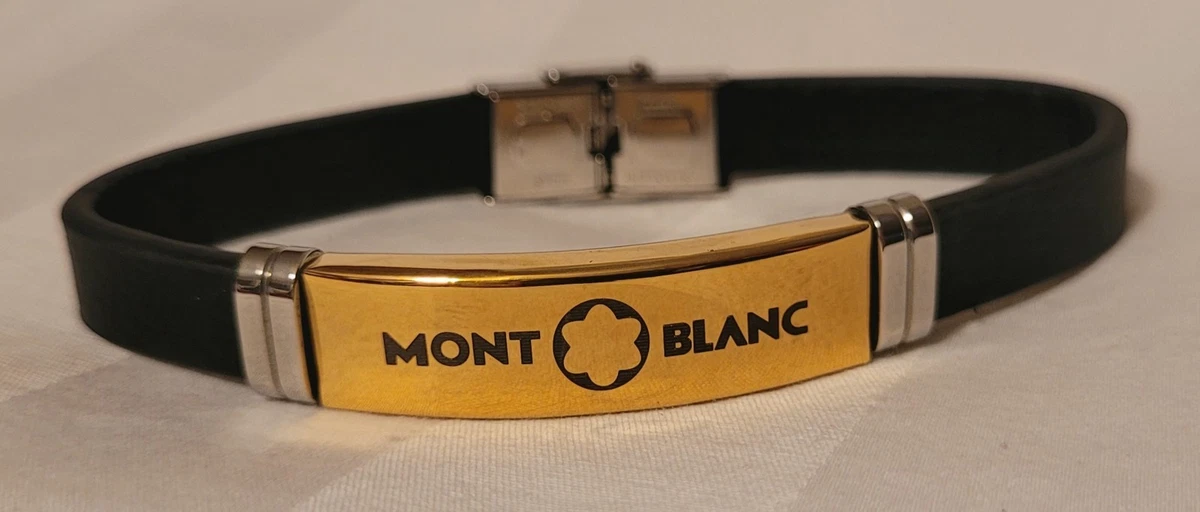 Montblanc Leather Stainless Steel Bracelets for Men for sale | eBay