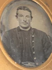 1860s CIVIL WAR SOLDIER AMBROTYPE Cased IMAGE