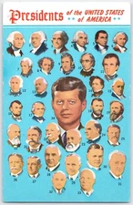 Vintage Presidents of the United States Postcard by Tichnor Bros, JFK Portrait
