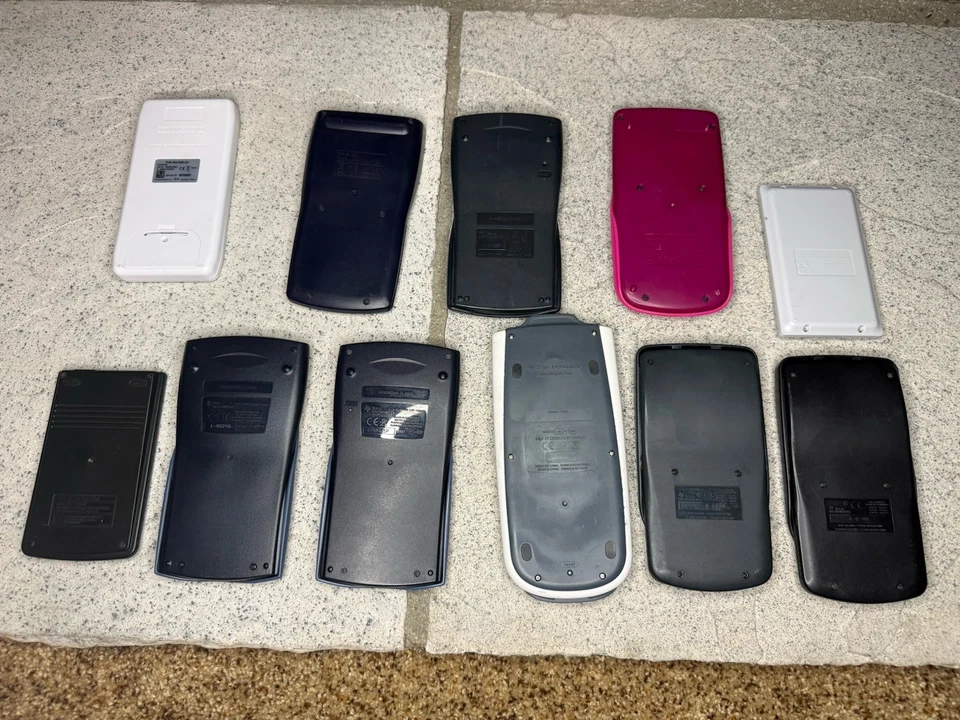 Lot of 11 Calculators TI Casio Canon Sharp Tested/Untested Mixed Models Parts - Image 3 of 4