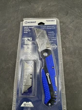 Kobalt Quick Change Folding Lockback Utility Knife Box Cutter + 10 Blades SALE