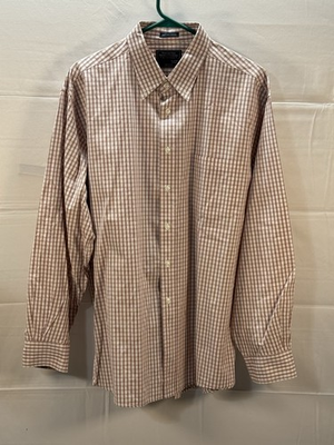 #ad #ad NORTHERN ISLES Long Sleeve Button Down Shirt Mens XL Red And White $18.99