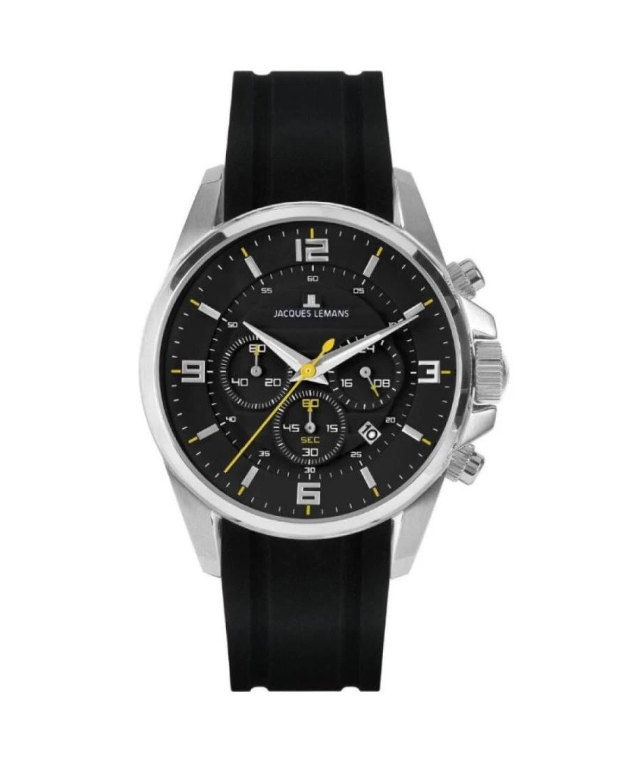 Jacques Lemans Orologio Multi-quadrante Quarzo Uomo con Cinturino in Pelle 1-1907ZB