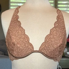 NWT $88 HAH Free People 2-Timer Bra 28-36D fits 28D 30D 32D 34D 36D Brown Sugar