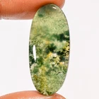 100% Natural Moss Agate Oval Shape Cabochon Gemstone 22 Ct. 34X15X4 mm GC-43942