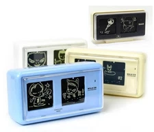 Yoshitomo Nara Walk On Flip Table Clock Beige/Blue/White TWEMCO LammFromm Japan