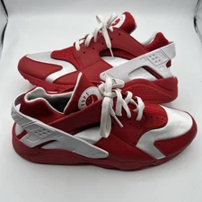 Nike Air Huarache Sneakers Men's Size 13 White Red FD9781-900 Low Top Shoes