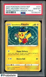 Pokemon 2020 SWSH BSP Pokemon Center Canada consegna speciale Pikachu Holo PSA 10