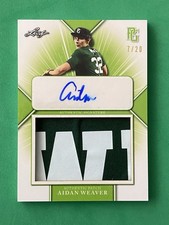 2021 Leaf Perfect Game National Showcase Aidan Weaver Patch Auto #7/20