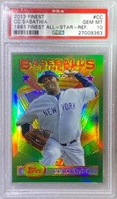 2013 Topps Finest CC Sabathia 1993 Refractor PSA 10 SSP #/10 Yankees HOF Pop 1