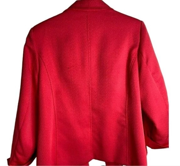 Chaqueta de mujer Tan Jay con textura de albaricoque forrada cara abierta talla 20W oficina Foto 2 de 4