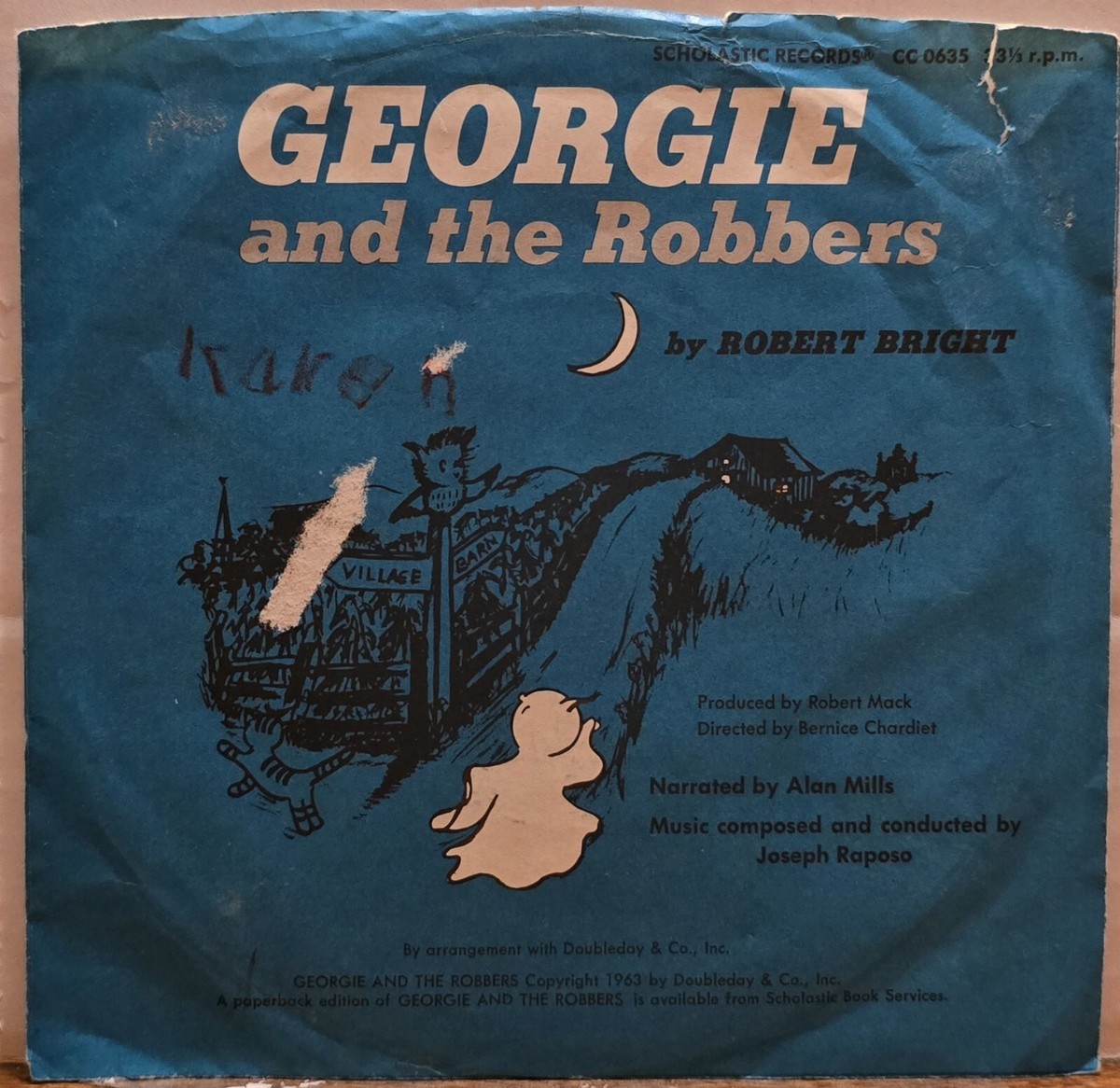 Vintage Scholastic Records 1969 - Georgie And The Robbers - By