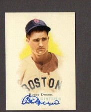 Bobby Doerr 2006 Topps Allen and Ginter's authentic autographed card Red sox