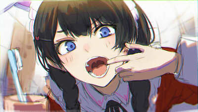 Anime girls digital art artwork 2d portrait isshiki Play Gaming Mat Desk