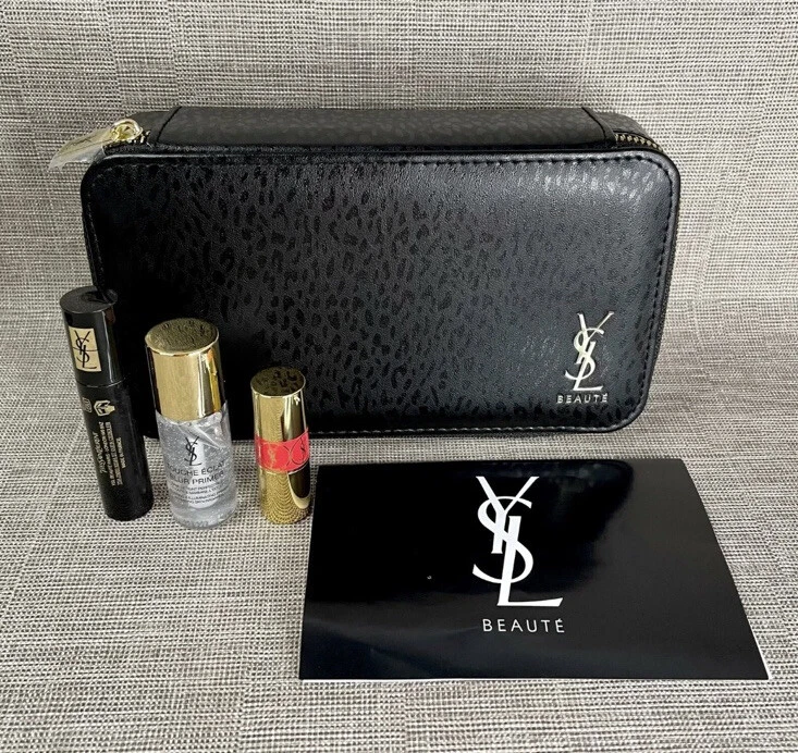 Yves Saint Laurent, Makeup, Ysl Makeup Bundle With Glossy Black Makeup  Pouch