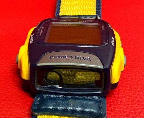 CASIO WQV-2B-9 Wrist Camera Yellow Black Digital Watch Used - Picture 3 of 5