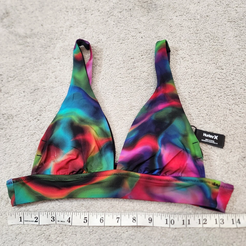 Top de Bikini Hurley Nebulosa Multicolor Pestaña Moderada Universos de Natación Festival Foto 3 de 4