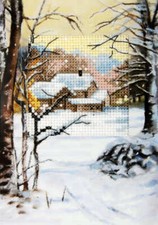 Orchidea Complete Orchidea Counted cross stitch kit - greetings card Winter l...