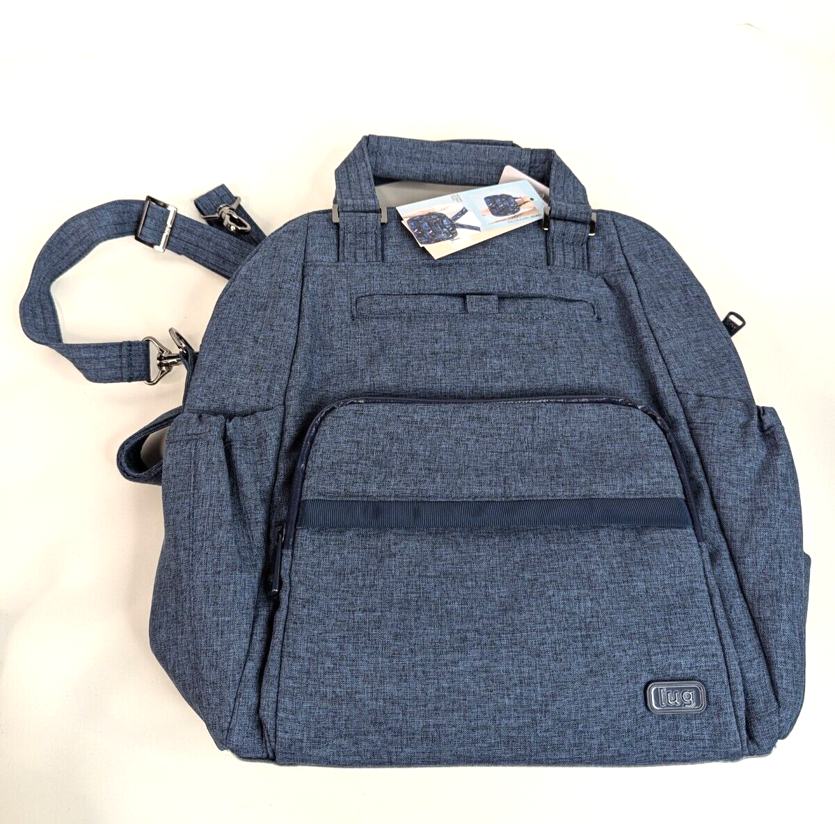 Lug Saphire Blue Symphony Quilted Convertible Tote Backpack Brand New Lug Symphony Convertible Tote Bag | Mercari main image 4