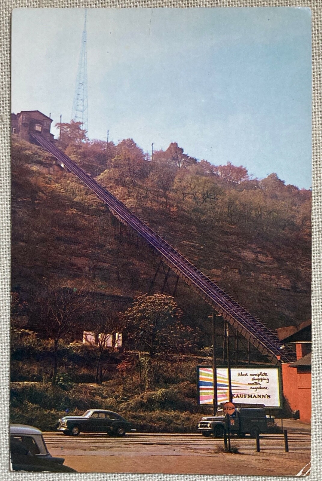 Pittsburgh Pennsylvania PA Monongahela Inclined Plane Mt Washington Vtg Postcard Falak Tayyeb