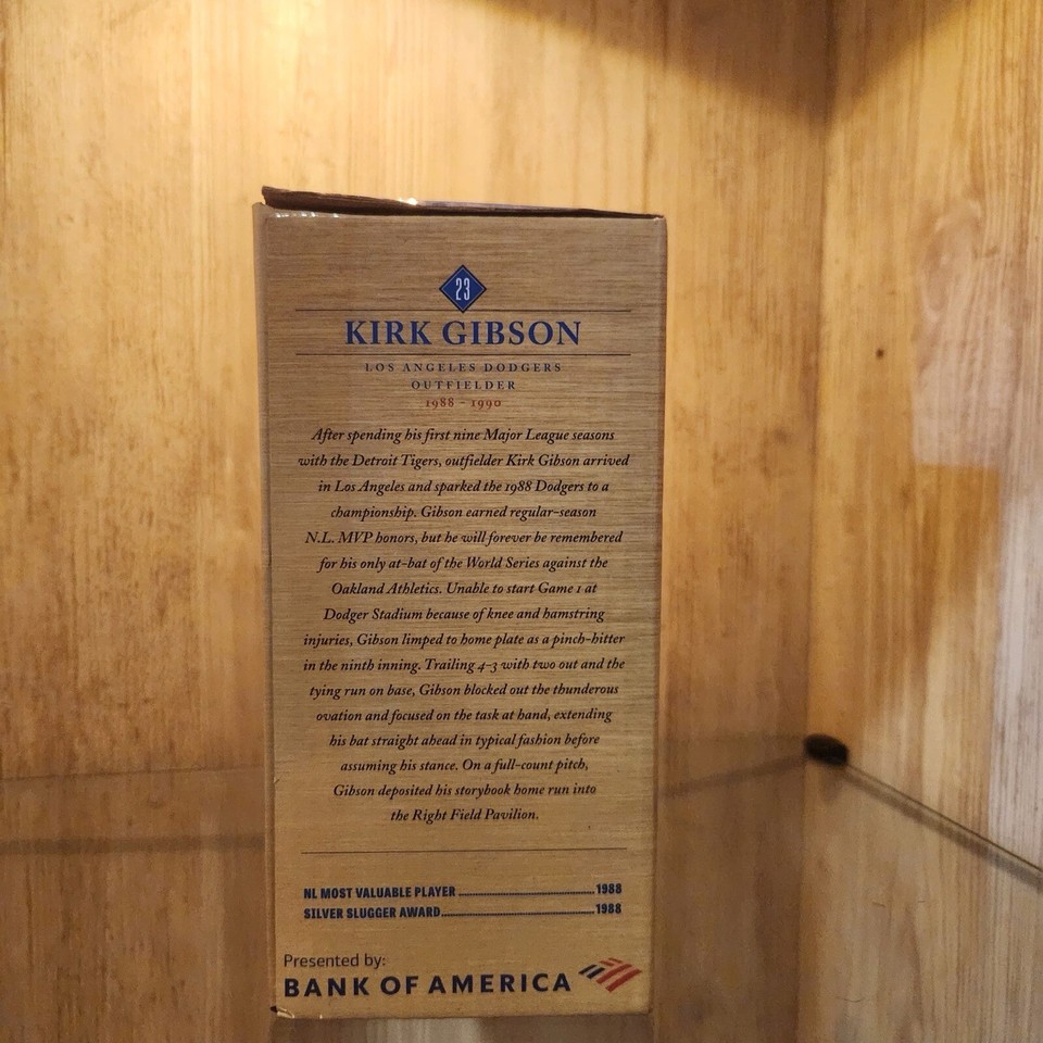 NEW Legends Of Dodger Baseball Kirk Gibson Los Angeles Dodger