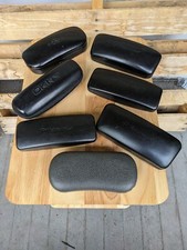 Lot of Seven 7 Eye Glass  Spectacles Cases Various Brands, 6 Black, 1 Gray