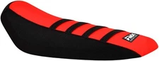 Seat Cover Surron Light Bee X - RED & BLACK W/ BLACK Ribs Model "HF" FMX COVERS
