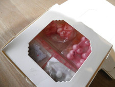 Wax melt/gift boxes, pack of 12 with windows, 6 inch square, New.