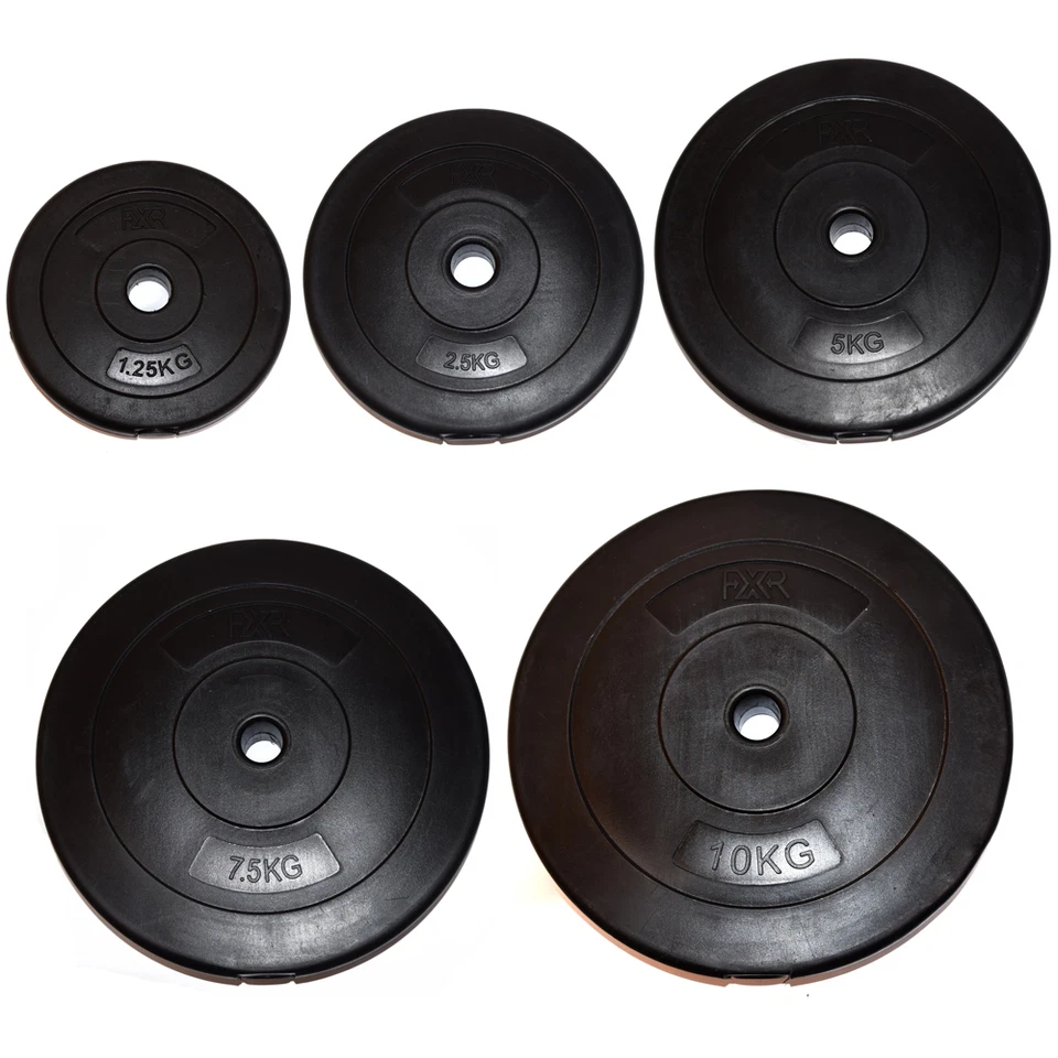 FXR SPORTS Vinyl Gewichtsplatten Scheiben 1" Standard Hantel/Langhantel Gewichte Fitnessstudio