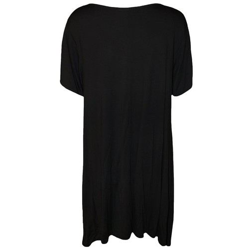 Top de mujer talla grande con dobladillo desigual manga corta lentejuelas cara de tigre estampado Ha - Imagen 3 de 21