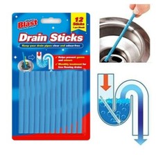 12/24/48 Blast Drain Sticks - Drain Cleaner - Shower Bath or Sink Odour Remover