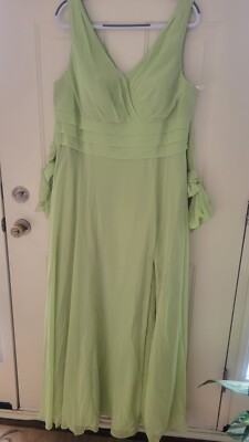 pear green color dress Long Formal Dress 12489 by Mac Duggal