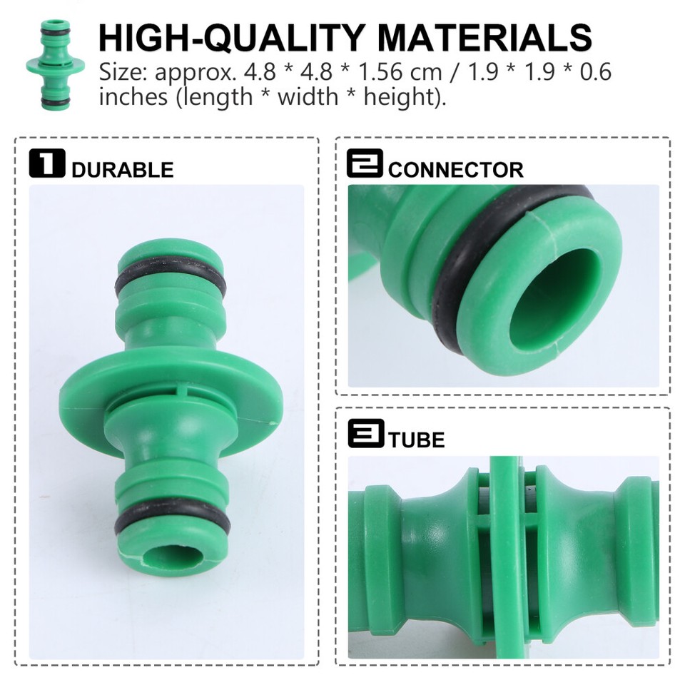 2PCS Male Male Hose Connector Garden Hose Quick Connector Garden Hose