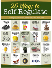 20 Ways to Self-Regulate Poster for Adults  18x24  Self Regulation 