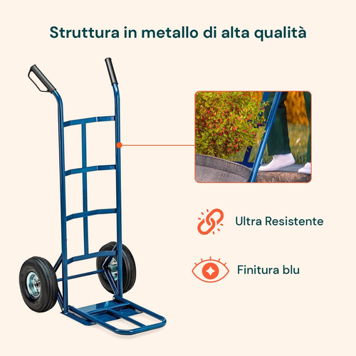 Carrello Portapacchi Pieghevole Con Ruote Pneumatiche – Carrello Con Ruote Porta - Foto 5 di 12