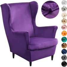 Coprisedia Elastico Velluto Ala Copricuscini Copridivano Protezione 2 Pezzi