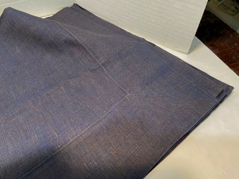 LINEN TABLE CLOTH  63"X 63" NAVY BLUE 100% LINEN BRAND NEW