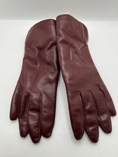 Genuine Leather Fur Lined Gloves Women Brown Made In Philippines