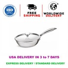 Alda Triply Stainless Steel Frying Pan Fry Pan Skillet 26cm Induction Compatible