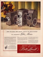 Print Ad Bell Howell Camera 1948 Full Page Large Magazine 10.5"x13.5"