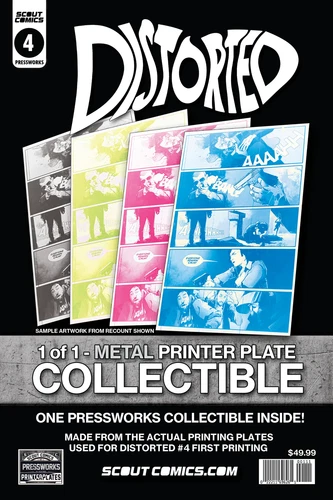 Distorted #4 - PRESSWORKS PACK - Comic Art - 1 Of 1 Printer Plate