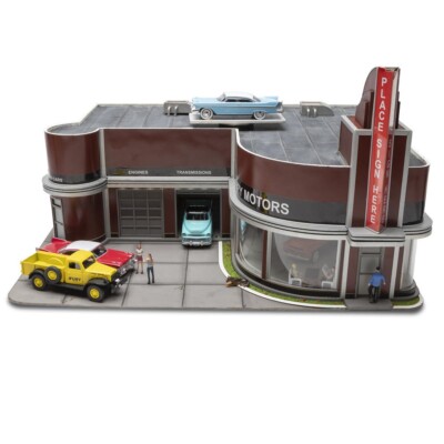 MENARDS FURY MOTORS CAR DEALERSHIP CITY BUILDING ACCESSORY O GAUGE O SCALE