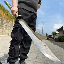 Strong Broadsword Sword Battle Ready Manganese Steel Sharp Long Handle Saber Dao