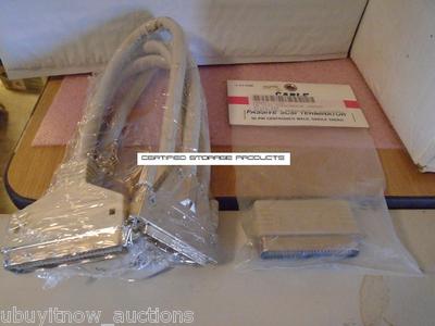 Amphenol Centronics Wide 50-pin HD68 2M 6Ft SCSI Cable & New SE SCSI Terminator