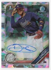 2019 Bowman Chrome Prospect Autographs Atomic Refractor #CPA-DC Derian Cruz