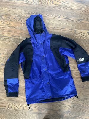 Vintage North Face Womens Med Gore Tex Mountain Light Rain Jacket Black Purple