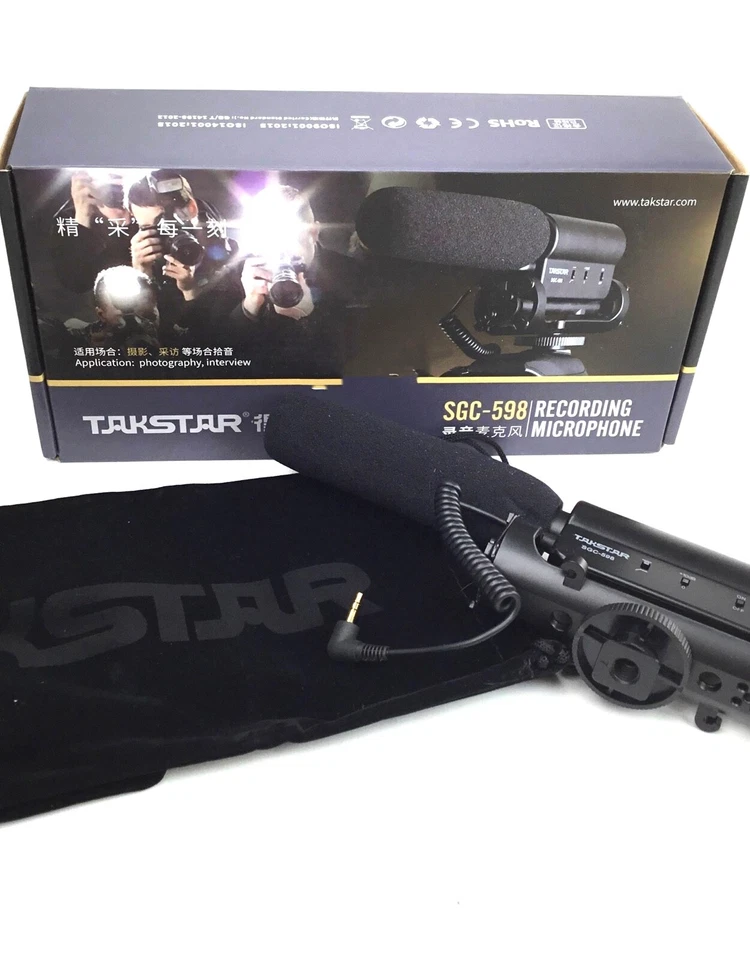 TAKSTAR SGC-598 Photography Interview Shotgun MIC Microphone For Nikon Canon - Image 2 of 2