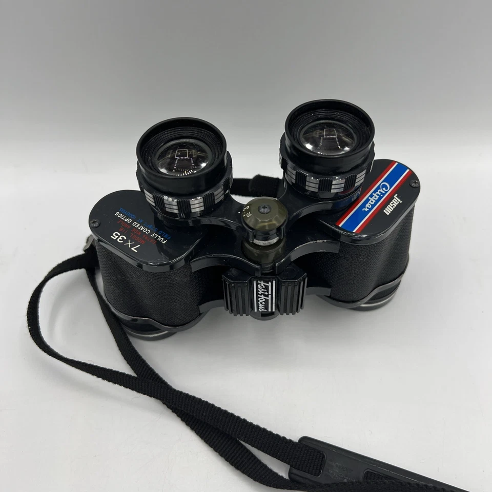 Vintage jason Clipper Binocular Model 118 7x35 Extra Wide Angle Fast Focus Japan - Image 2 of 4